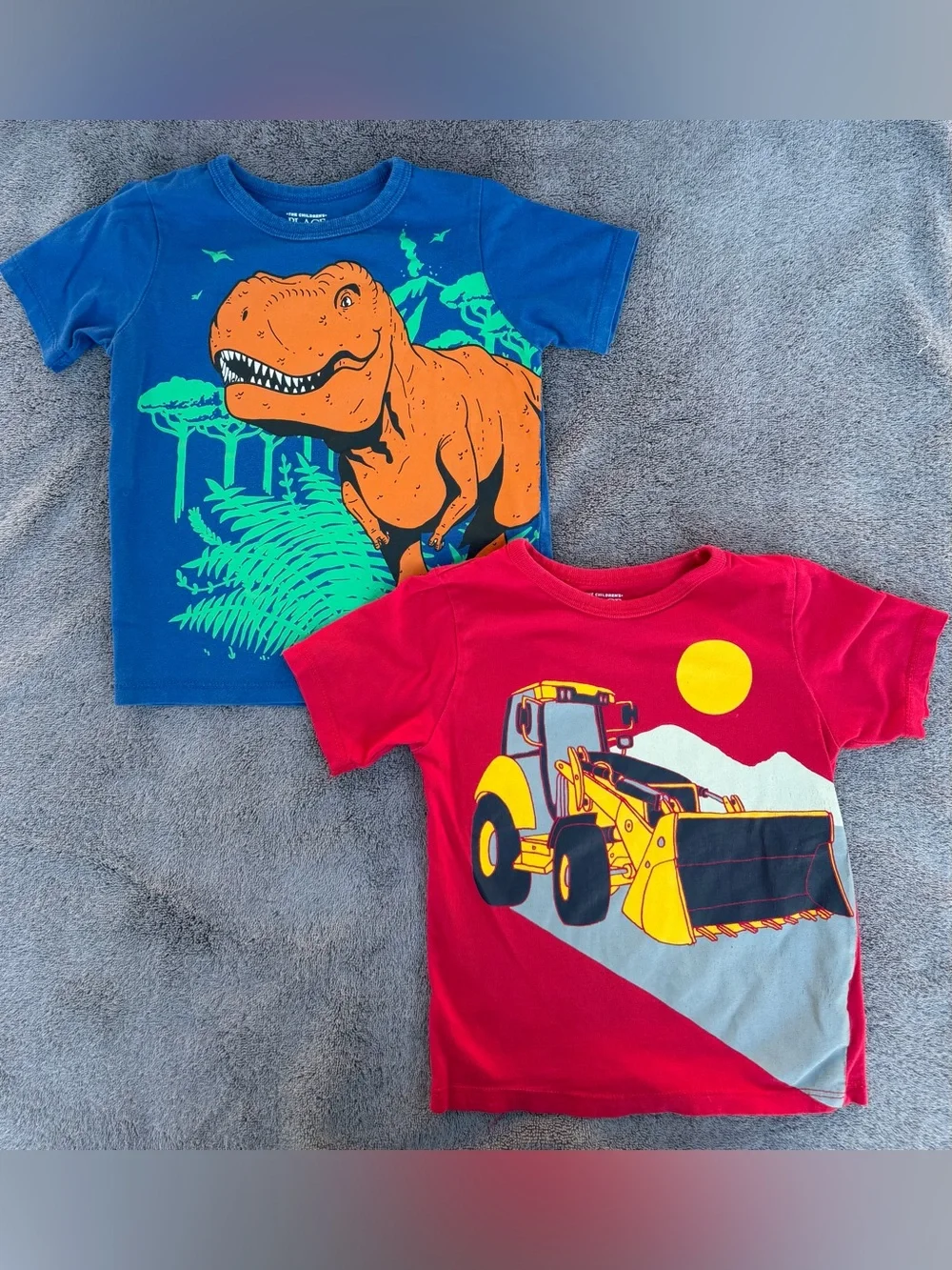 Kids T-Shirts  T-Rex and Bulldozer